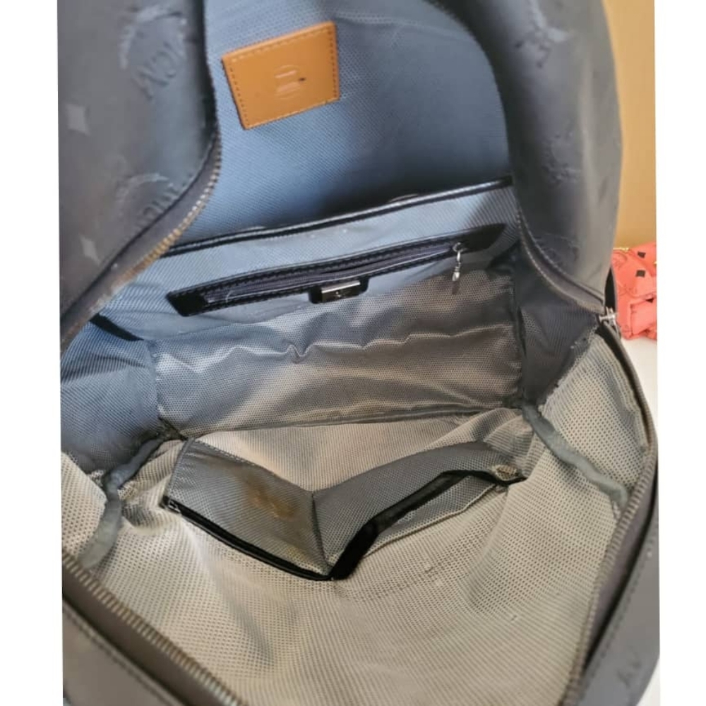 Authentic MCM Black Matte Backpack - Picture 11 of 12